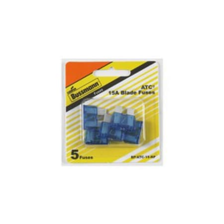 Eaton Bussmann Automotive Fuse, ATC Series, 15A, 32V DC, Non-Indicating 6194237